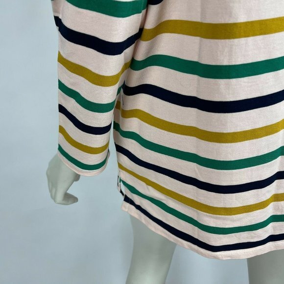 J Crew Striped Boatneck Cotton Tunic Long Sleeve Stretch Pullover Women S NWT - Picture 8 of 10
